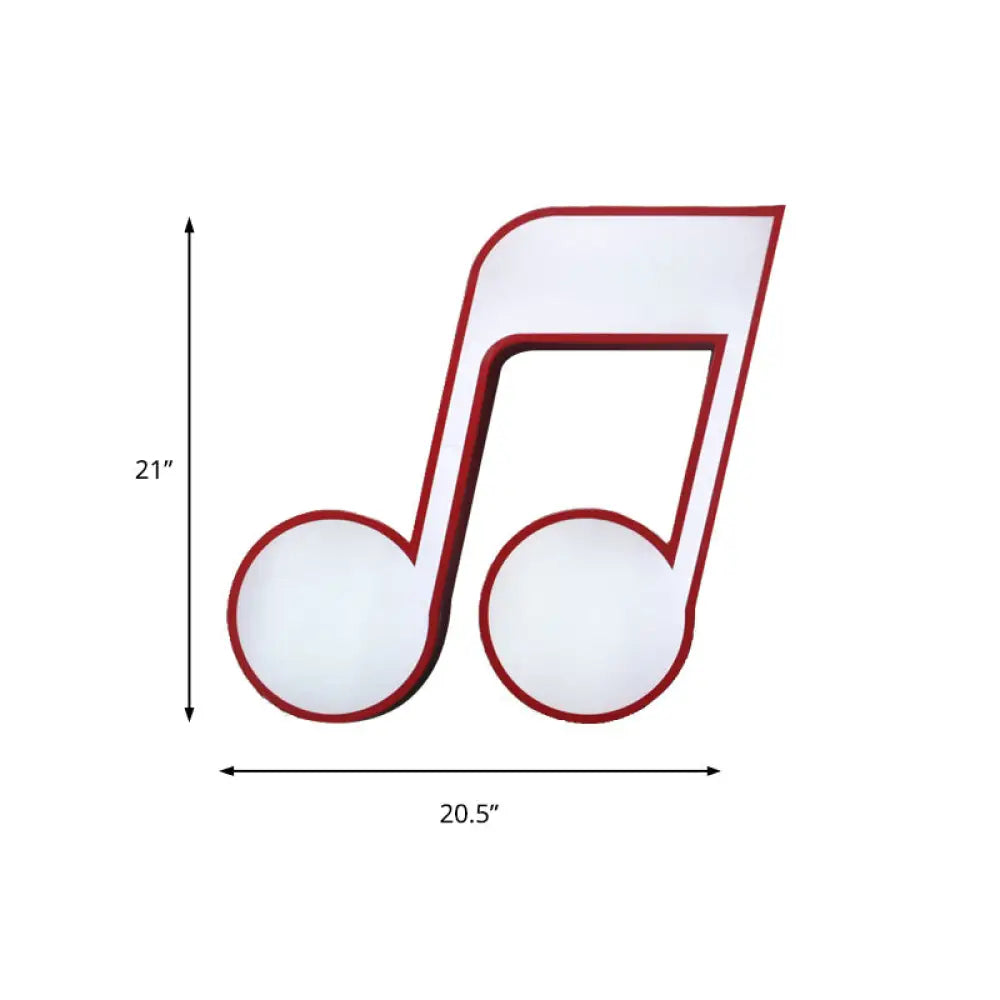 Modern Musical Note Flush Ceiling Light for Bedroom - Acrylic Ceiling ...