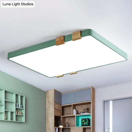 Modern Nordic Acrylic Flush Mount Ceiling Light Fixture - 1 - Light Rectangular Lamp In