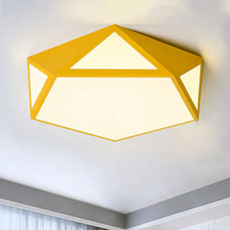 Modern Nordic Candy Ceiling Lamp - Led Flushmount Light For Corridor Decor Yellow / 16.5’ White