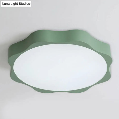 Modern Nordic Flush Mount Flower Baby Ceiling Light In Acrylic