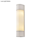 Modern Opal Glass Tubular Wall Light With 2 Heads - Black/White/Gold Sconce For Bedroom