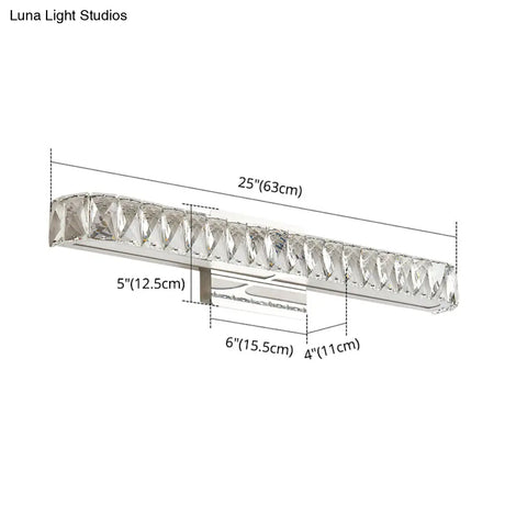 Modern Opulent Crystal Vanity Sconce For Bathroom
