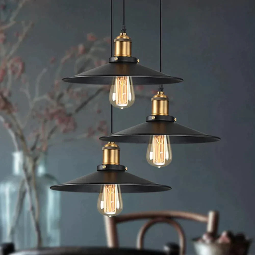 Modern Pendant Light Black Iron Hanging Cage Vintage E27Led Lamp Bulb Industrial Loft Retro Dining