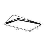 Modern Rectangle Ceiling Mounted Led Flush Light Fixture For Living Room - Black/White With