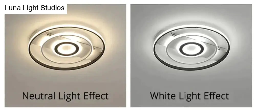 Modern Rectangle/Square/Circle Acrylic Led Ceiling Light White Color Black Remote Control For