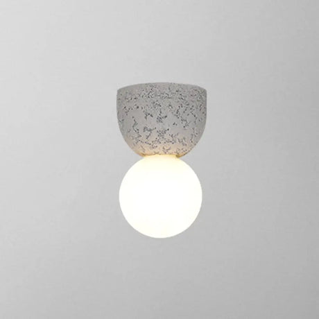 Modern Resin-Cement Bell Wall Sconce - Single-Bulb Lighting Fixture Grey