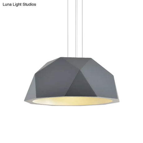 Modern Resin Hanging Pendant Light In Black/Grey For Guest Room