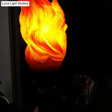 Modern Resin Torch Wall Light: Single Bulb Decorative Foyer Lamp In Orange