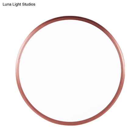 Modern Round Flush Mount Ceiling Light - Super-Thin Design 1 Acrylic Contemporary Fixture