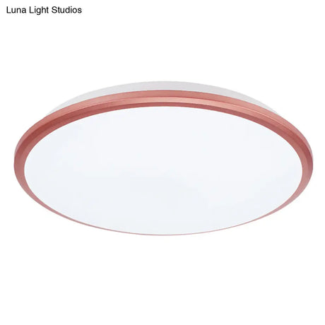Modern Round Flush Mount Ceiling Light - Super-Thin Design 1 Acrylic Contemporary Fixture
