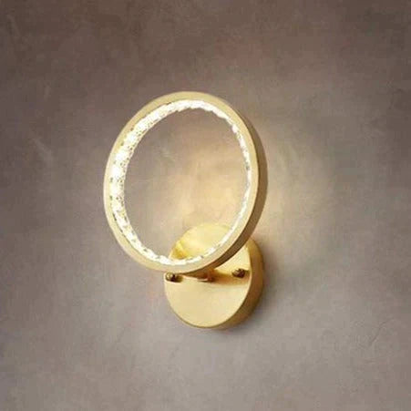 Modern Simple Bedroom Bedside Copper Wall Lamp Lamps