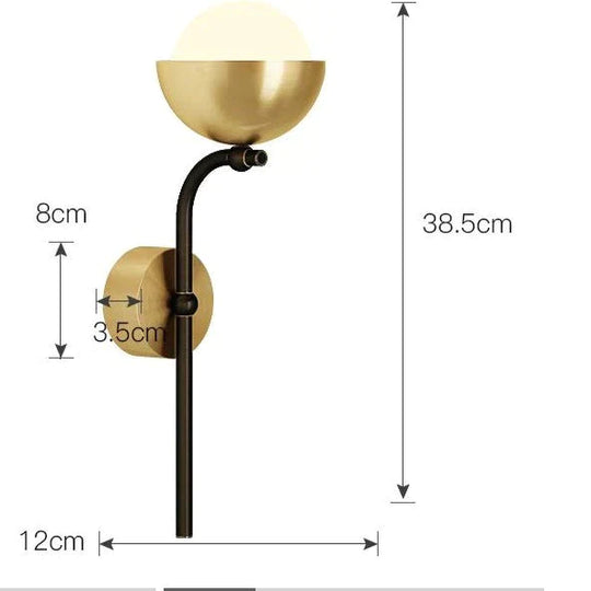Modern Simple Room Corridor Living Copper Wall Lamp Lamps