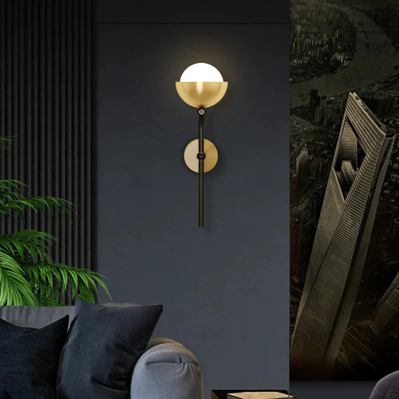 Modern Simple Room Corridor Living Room Copper Wall Lamp