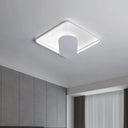 Modern Square Acrylic Led Ceiling Flush Mount Light (18’/21.5’) - Simple White Finish Super