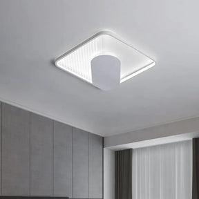 Modern Square Acrylic Led Ceiling Flush Mount Light (18’/21.5’) - Simple White Finish Super