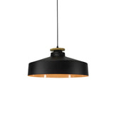 Modern Style Barn/Cylinder/Tapered Pendant Light In Black/White Finish - Adjustable Cord Hanging
