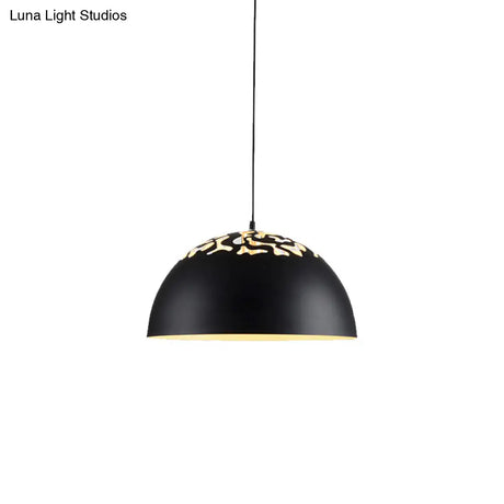 Modern Style Domed Metal Pendant Lamp - 14’/16’/20.5’ Width 1 Bulb Dining Table Hanging
