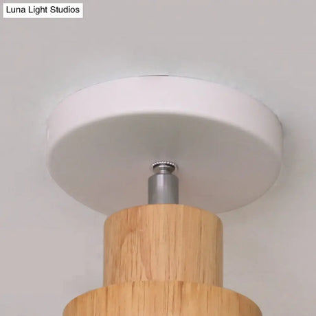 Modern Tapered Ceiling Flush Mount Light - Stylish Metal Close To Lighting Fixture