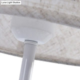 Modern Tapered Reading Book Light: Fabric Led Desk Lamp In Black/White For Bedside