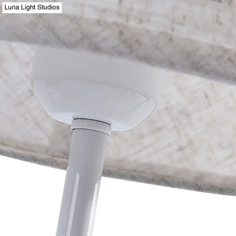 Modern Tapered Reading Book Light: Fabric Led Desk Lamp In Black/White For Bedside