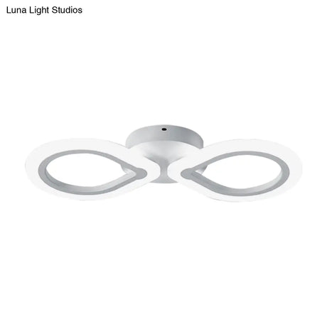 Modern Waterdrop Acrylic Wall Sconce Light - Simple Design With White Led 1/2 Lights Elegant