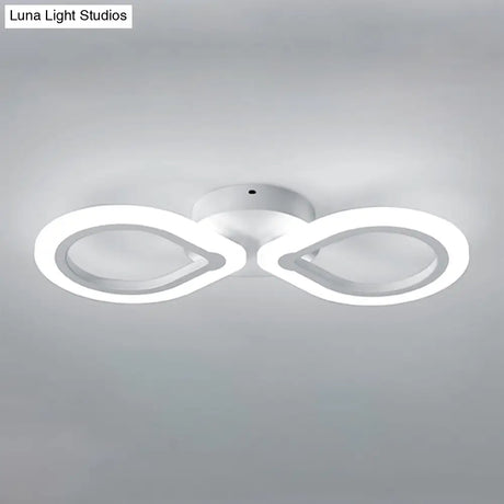 Modern Waterdrop Acrylic Wall Sconce Light - Simple Design With White Led 1/2 Lights Elegant