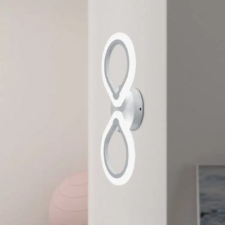 Modern Waterdrop Acrylic Wall Sconce Light - Simple Design With White Led 1/2 Lights Elegant