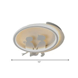 Modern White Acrylic Circle Ceiling Light Fixture For Bedroom - Contemporary Design