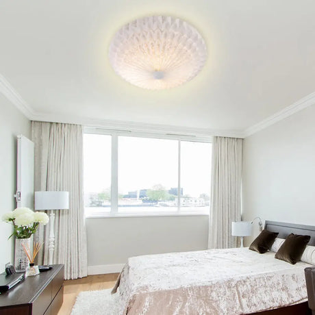 Modern White Acrylic Flush Mount Led Light With Dome Shade - 21’/26’ Wide / 21’ A