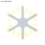 Modern White Acrylic Led Wall Lamp For Stairs - Flat Cartoon Shape Stylish Design
