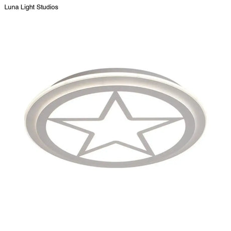 Modern White Acrylic Star Ceiling Light For Children’s Bedroom