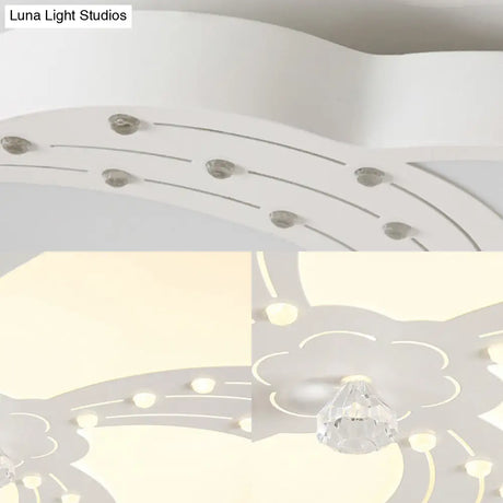 Modern White Acrylic Swirl Flushmount Lights - 18’/19.5’/31.5’ Creative Flush Mount Light For
