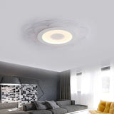 Modern White Floral Led Flush Ceiling Light - 16.5’/20.5’/24.5’ W Acrylic Shade Warm/Cool