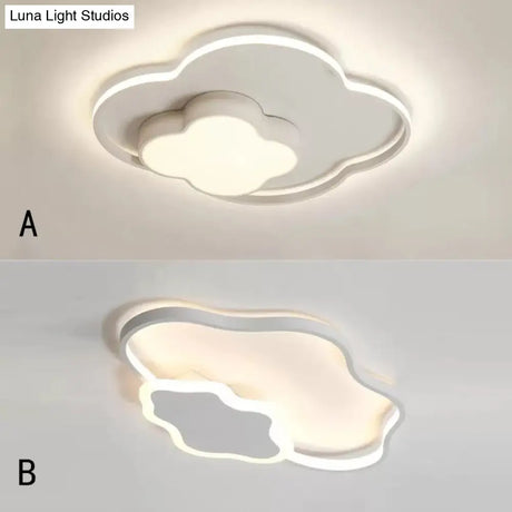 Modern White Flush Mount Nursing Room Cloud Ceiling Light