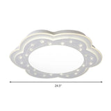 Modern White Led Ceiling Lamp With Crystal Bead Accents For Hallway