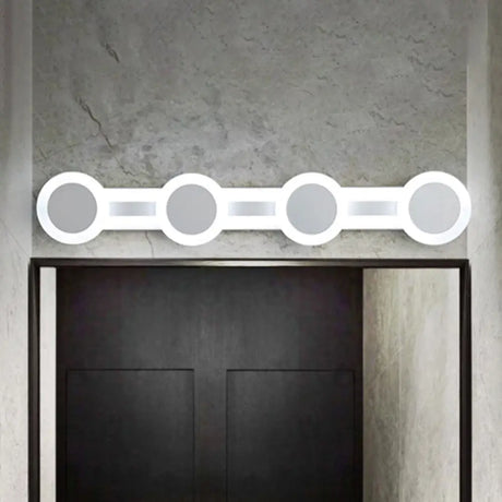 Modern White Led Vanity Light - 16/23.5 Linear Wall Sconce With Acrylic Shade Warm/White 3/4 Lights