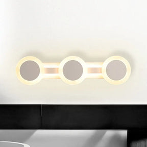 Modern White Led Vanity Light - 16/23.5 Linear Wall Sconce With Acrylic Shade Warm/White 3/4 Lights