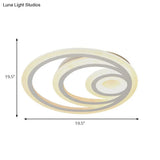 Modern White Round Flush Mount Ceiling Light For Kindergarten - Chic Acrylic Fixture