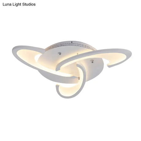 Modern Windmill Flush Ceiling Light - Acrylic Flushmount Fixture For Living Room With Multiple