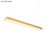 Modern Wooden Pendant Light With Led Available In 3 Sizes And Colors