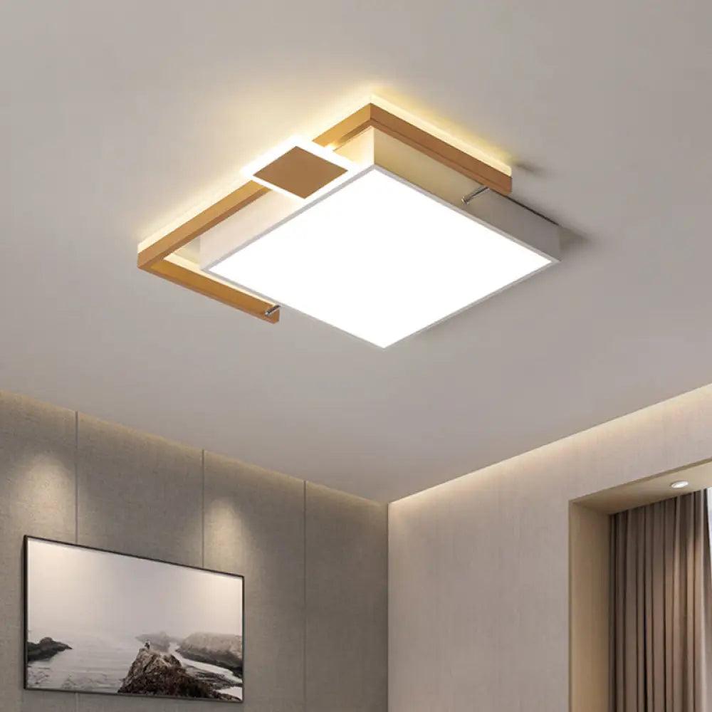 Modernist Black/Gold Led Flush Mount Lamp - 16’/19.5’/35.5’ Wide Iron Ceiling Fixture For