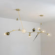 Modernist Gold Chandelier With Bubble Clear Glass Shades - 6/10 Lights Suspension Pendant 6 /