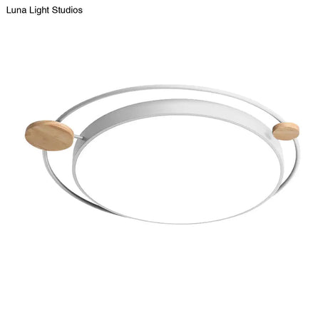 Modernist Round Ceiling Mounted Led Flush Light In Gray/White - Acrylic Multiple Sizes Natural/3