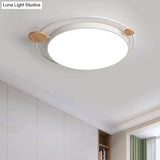 Modernist Round Ceiling Mounted Led Flush Light In Gray/White - Acrylic Multiple Sizes Natural/3