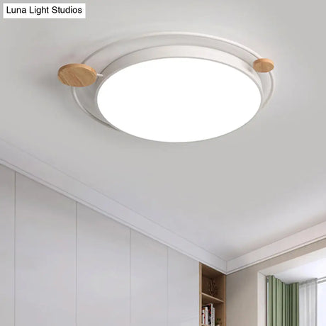 Modernist Round Ceiling Mounted Led Flush Light In Gray/White - Acrylic Multiple Sizes Natural/3