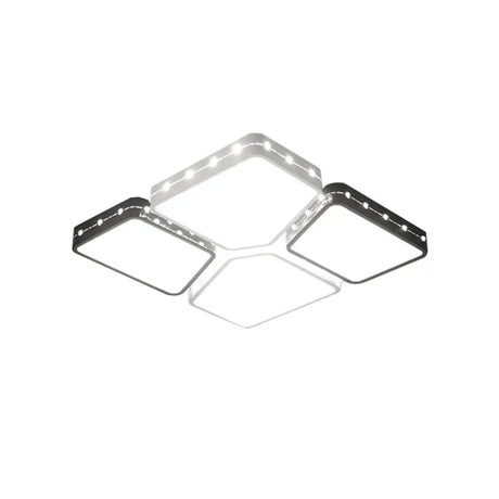 Modernist Style Acrylic Flush Mount Bedroom Lighting - 19.5/23.5 Square Led Ceiling Light In White