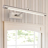 Modernist Tubular Wall Lamp In Gold Metal With Led Vanity Lighting - 16.5/20.5 Width Ideal For