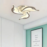 Modernist White Led Ceiling Light For Bedroom - Acrylic Flush Mount Fixture In Warm/White