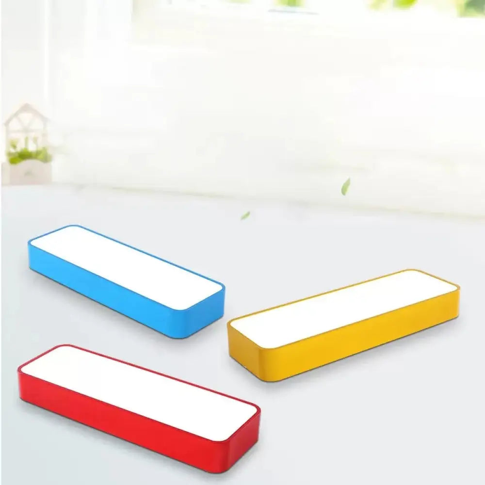 Multi-color Rectangle Flush Mount LED Ceiling Lamp for Kindergarten ...