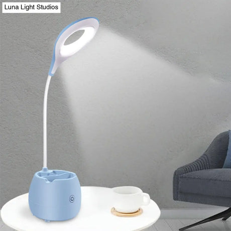 Multicolor Led Desk Lamp With Usb Charging Touch Sensor & Flexible Arm - Ideal For Students And